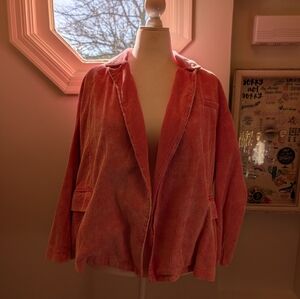Pink corduroy blazer